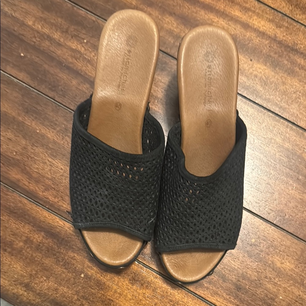 Eric Michael Black Mesh Mules